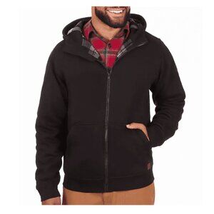 Coleman Men's Black Fleece Lined Full Zip Hooded Sweatshirt Size Large NWT